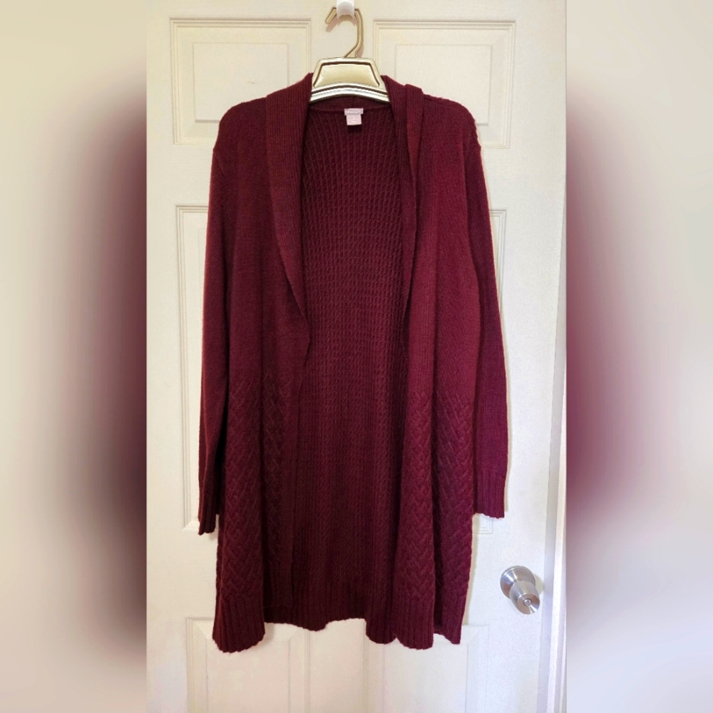 Chico's Elegant Burgundy Women's Sweater XL